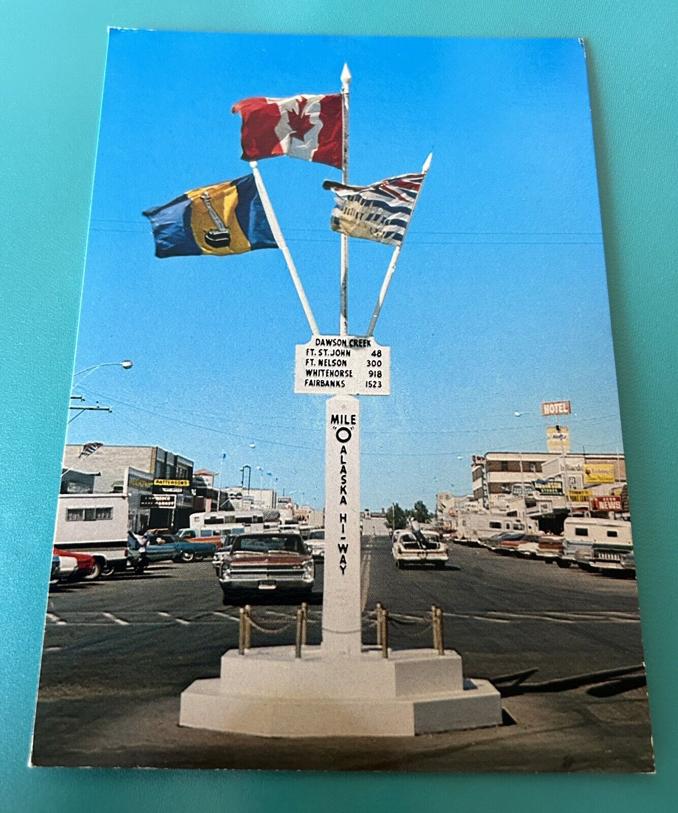 Mile “O” Post Dawson Creek B.C. Canada Post Card