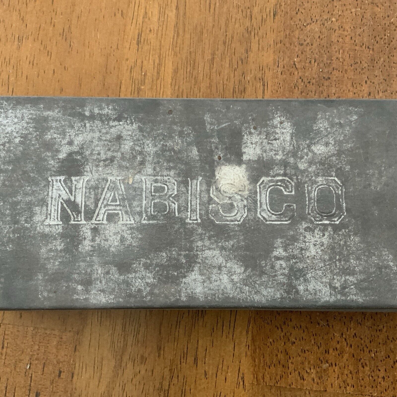 Antique Vintage NABISCO Cracker Tin Embossed Primitive Americana Cookie Box