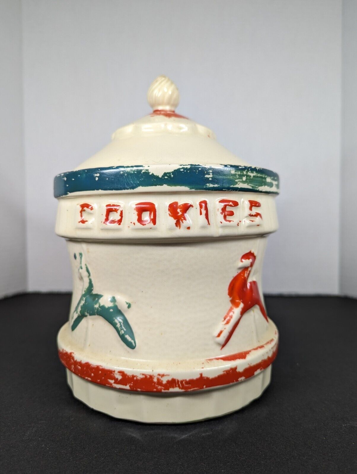 RARE Vintage Shawnee Carousel Horses Cookie Jar