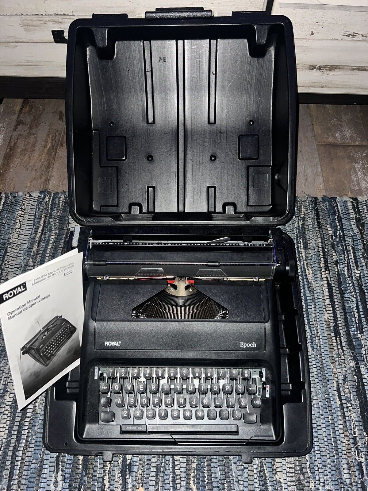 Royal Epoch Manual Portable Black Typewriter