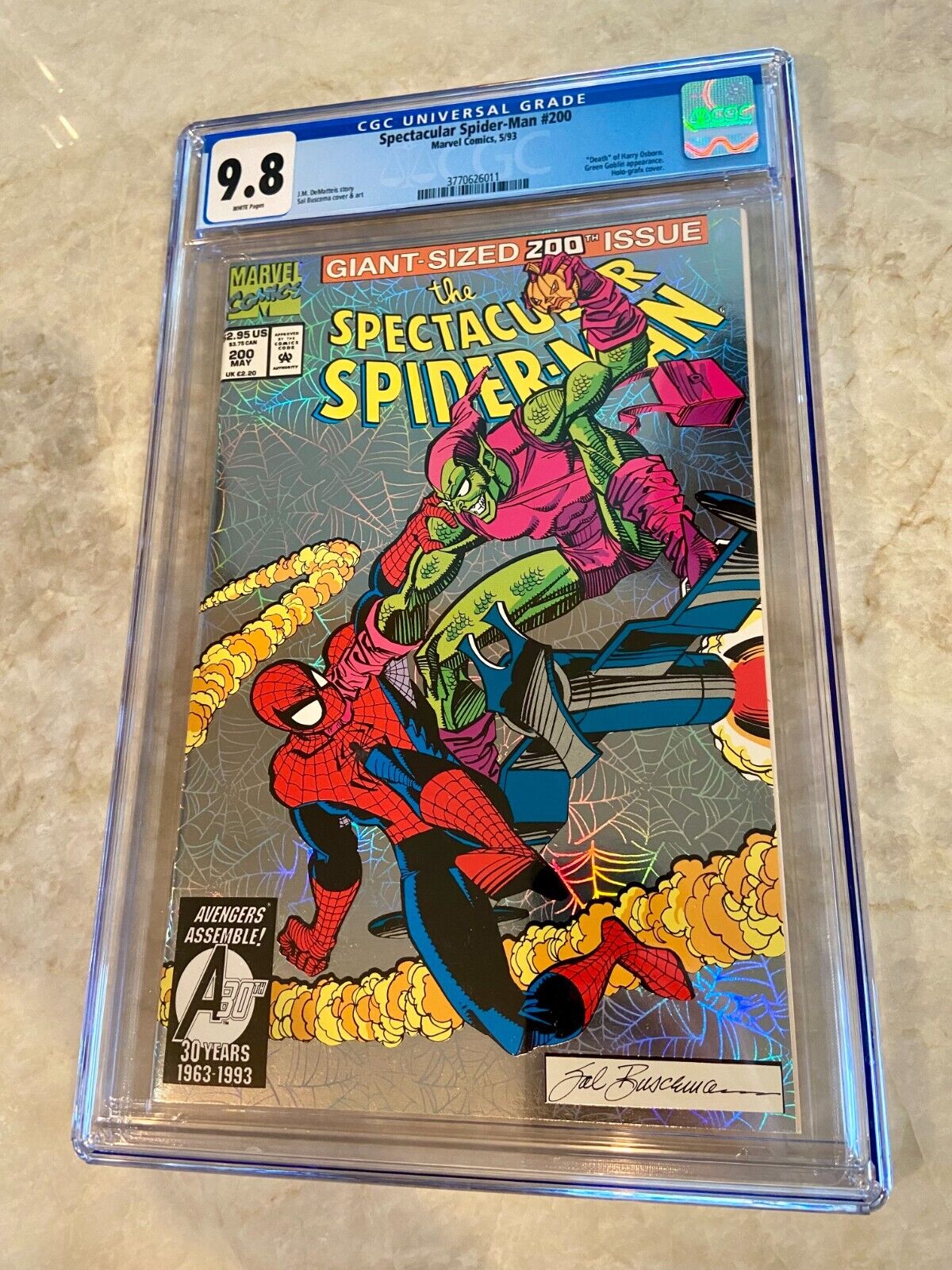 Spectacular Spider-Man #200 Marvel Comics 1993 Holo-grafx CGC 9.8 WhitePag PP002
