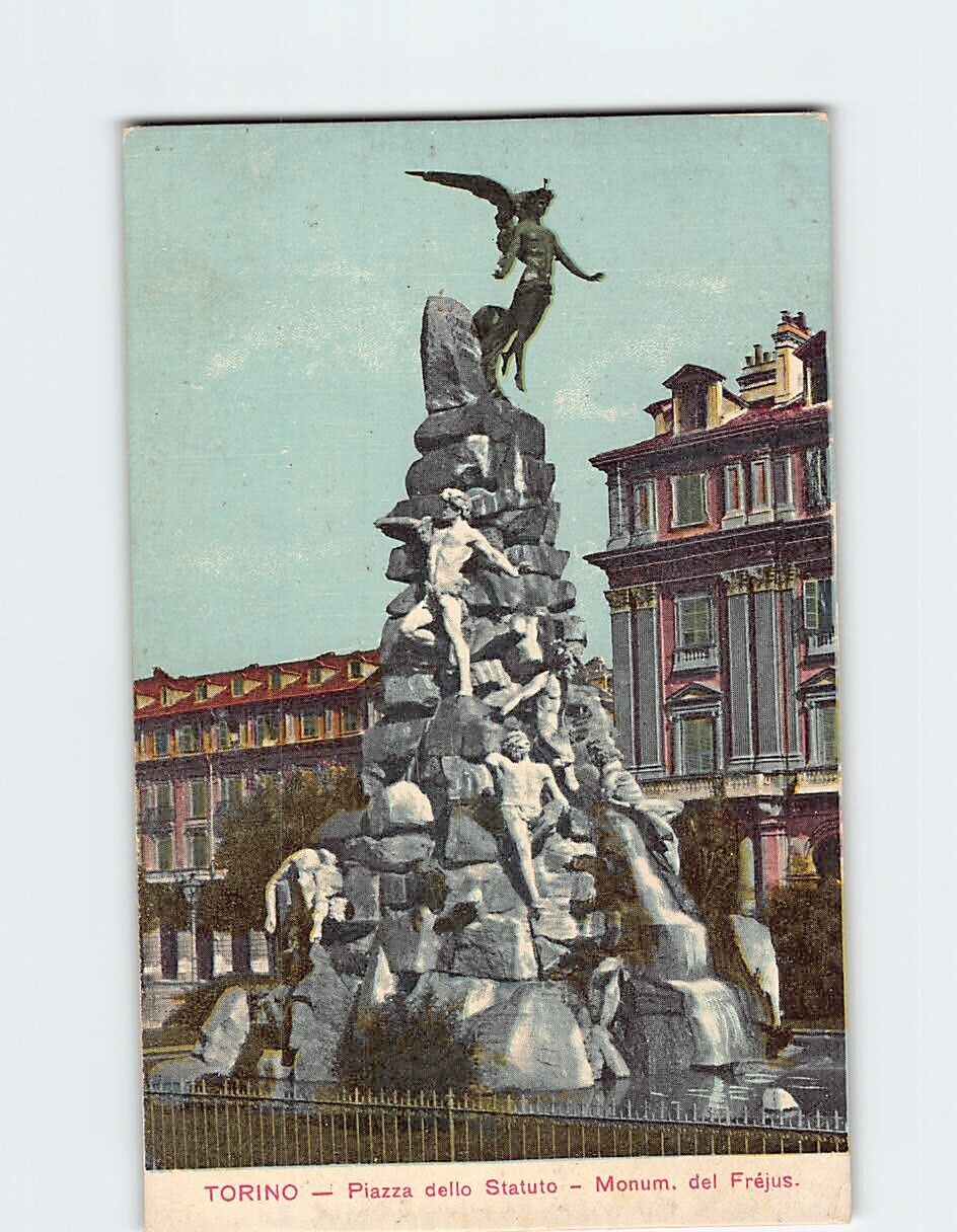Postcard Frejus Monument Piazza Statuto Turin/Torino Italy Europe