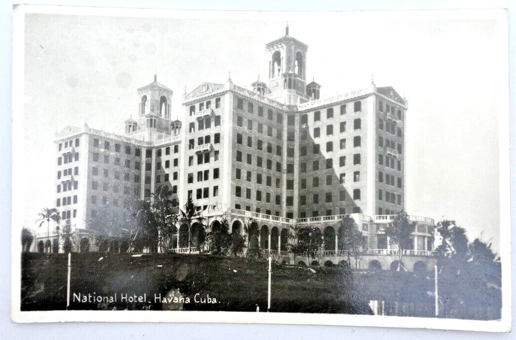 Havana Cuba Vintage Real Photo Postcard National Hotel RPPC Unused