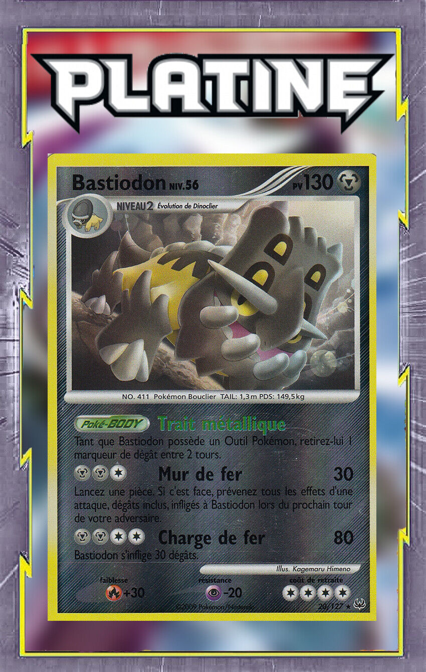 Reverse Bastiodon - Platinum - 20/127 - French Pokemon Card