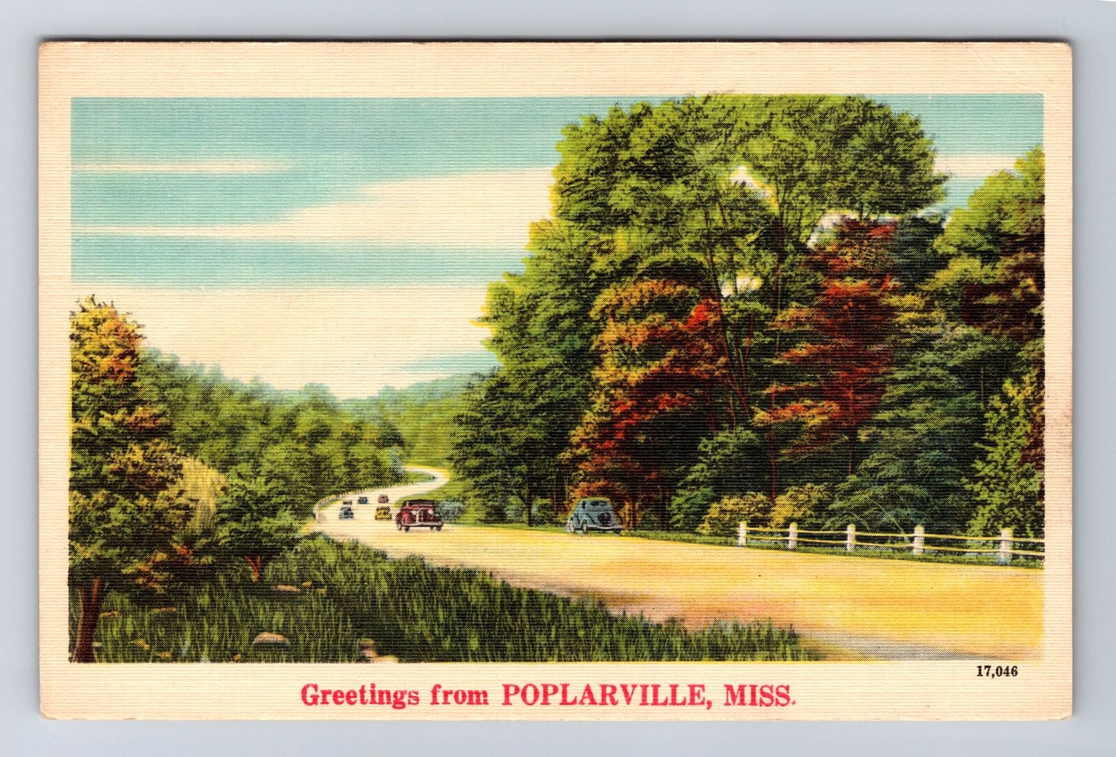 Poplarville MS-Mississippi, General Greetings, Antique Vintage Postcard