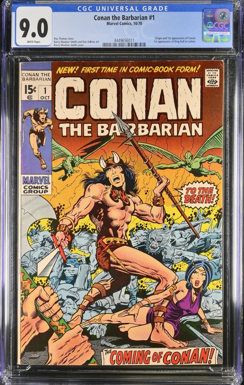 Conan The Barbarian (1970) #1 CGC VF/NM 9.0 1st Conan and King Kull Marvel 1970