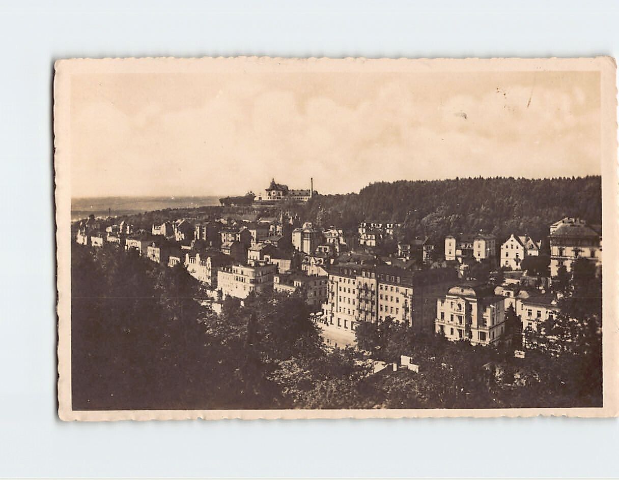 Postcard Blick zum Café Egerländer, Marienbad, Czech Republic