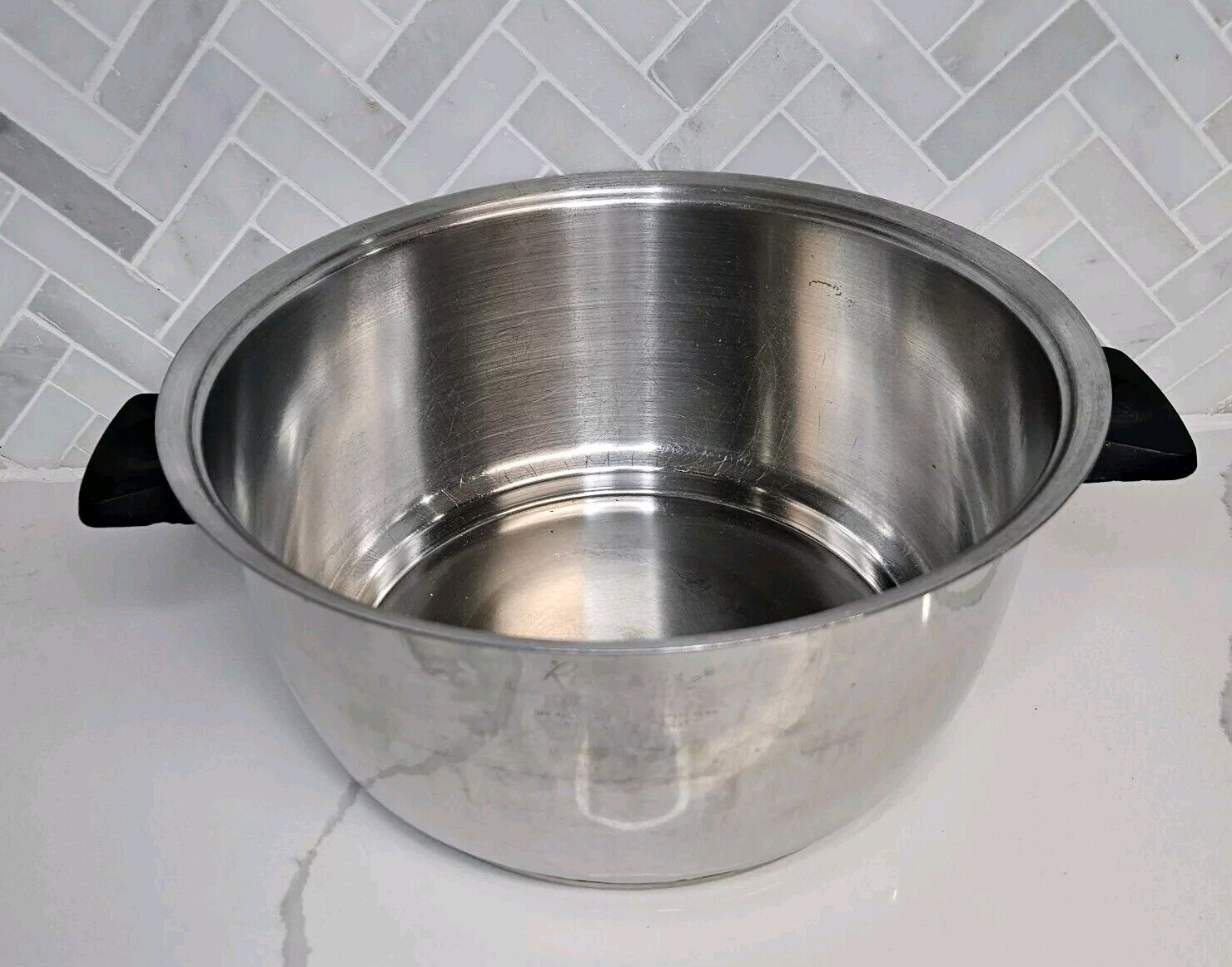 Rena Ware 6 Qt. Stock Pot 3 Ply 18-8 Stainless USA Vintage NO LID Cookware Crock