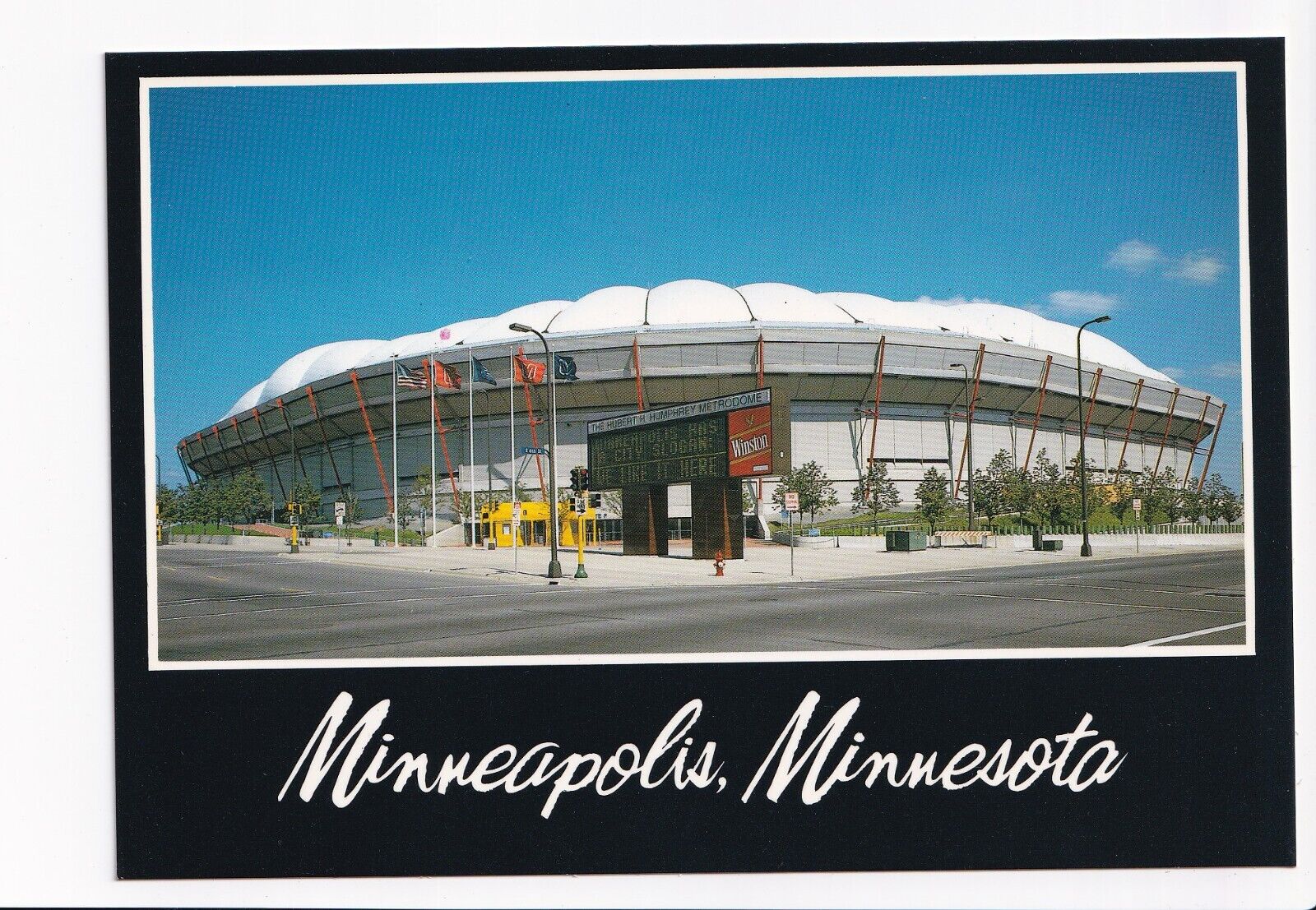 Vintage Continental Postcard Hubert H. Humphrey Metrodome Minneapolis Minnesota