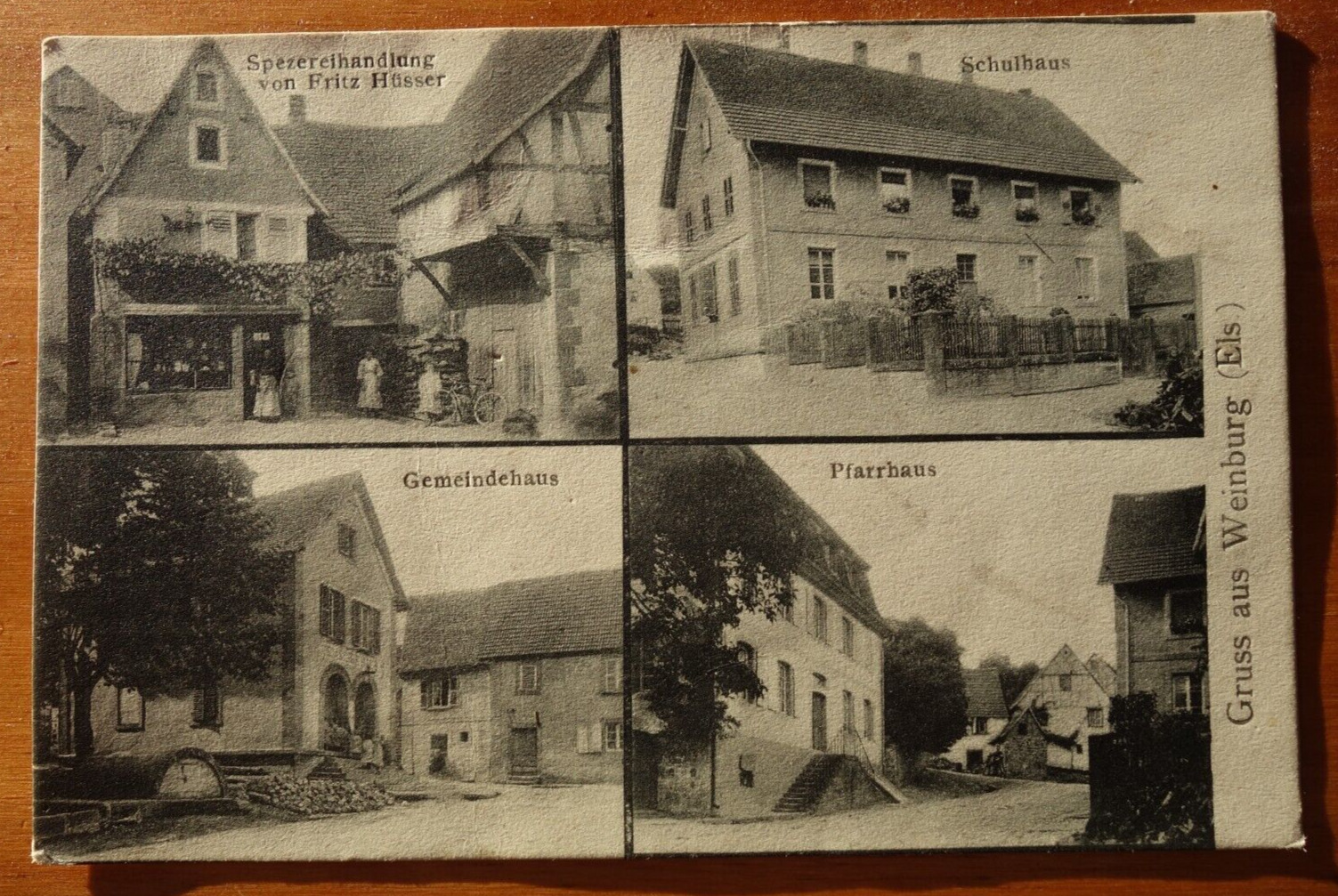 4-panel Fruss aus Weinburg, GERMANY feldpost 1915 postcard