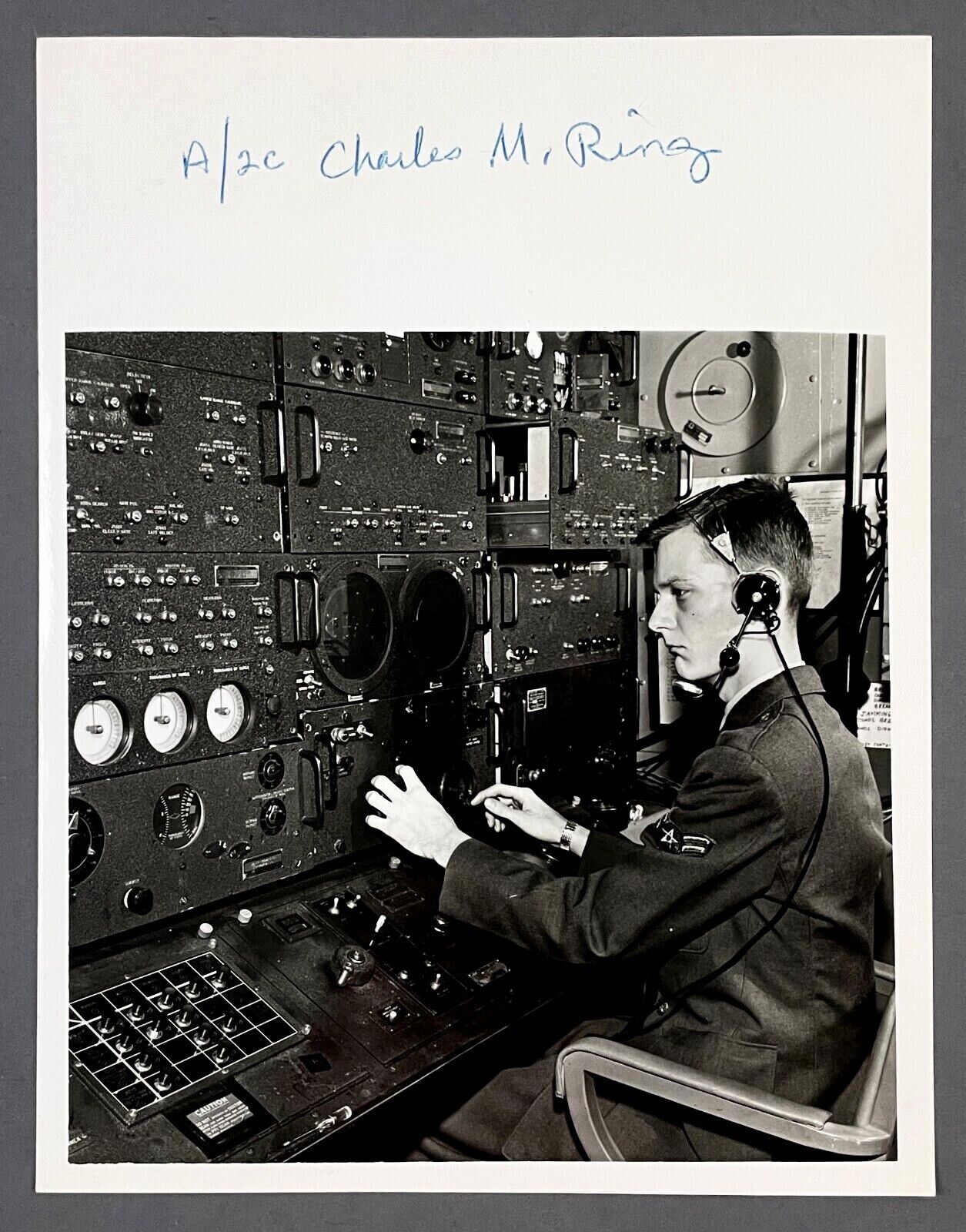 1959 US Air Force Airman Radio Radar Operator USAF Vintage Press Photo