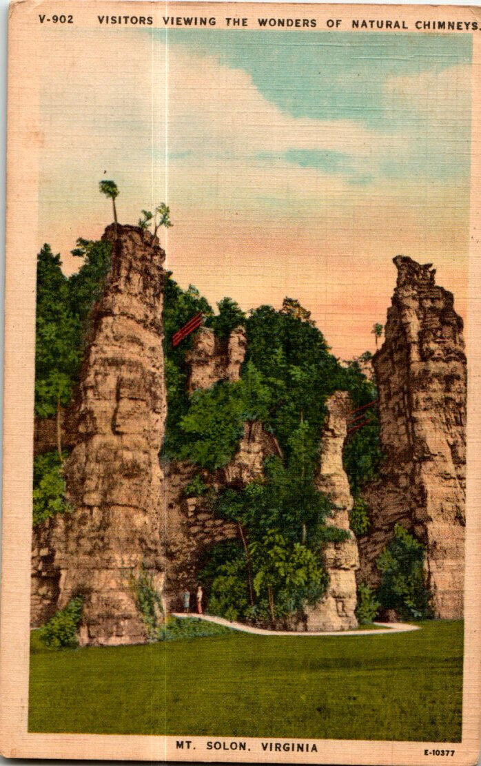 Natural Chimneys, Mt. Solon, Virginia postcard