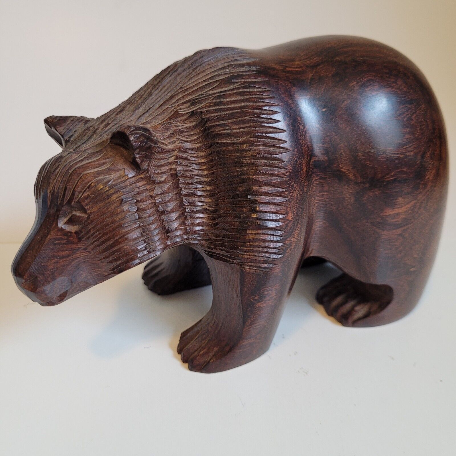 Hand Carved Wooden Bear 4x6\