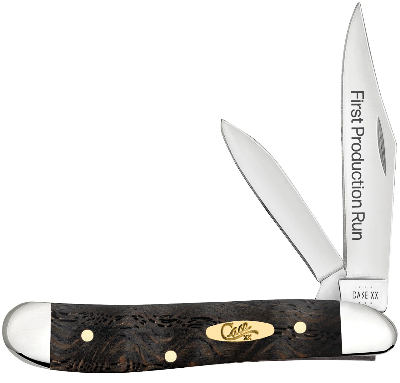 Case XX Knives First Run Peanut Black Oak 94005 Stainless 1/250 Pocket Knife
