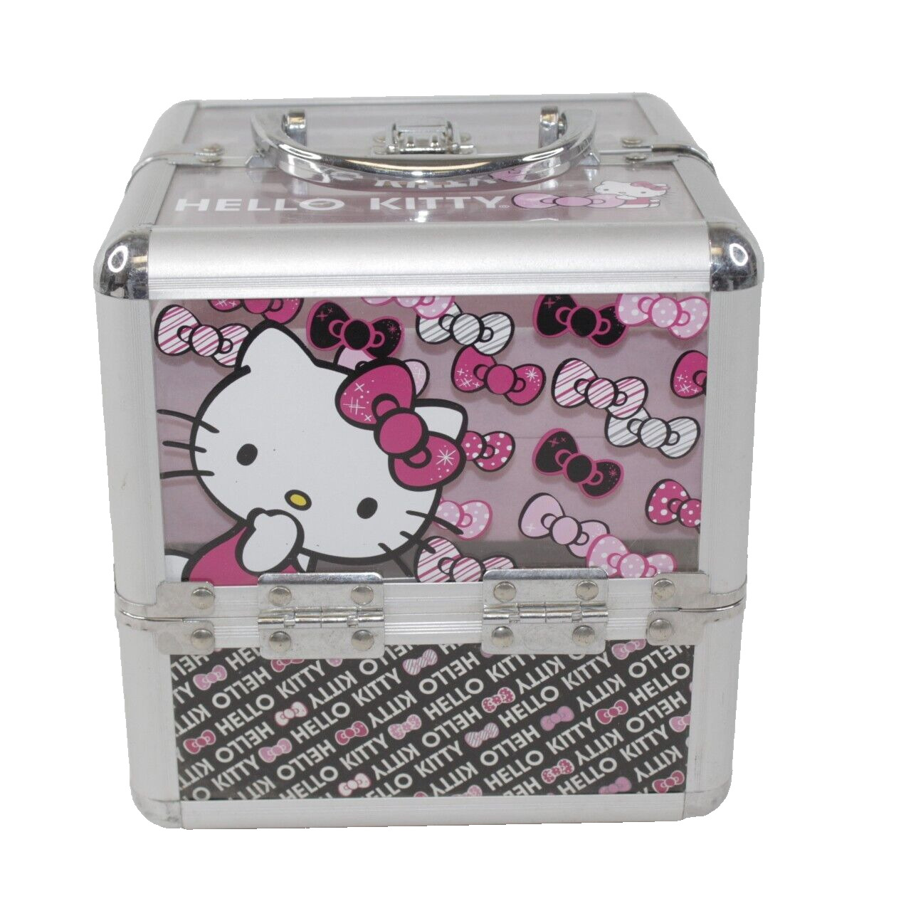 Hello Kitty 2016 Sanrio Make-Up or Jewelry Travel Case 4-Tray with Handle