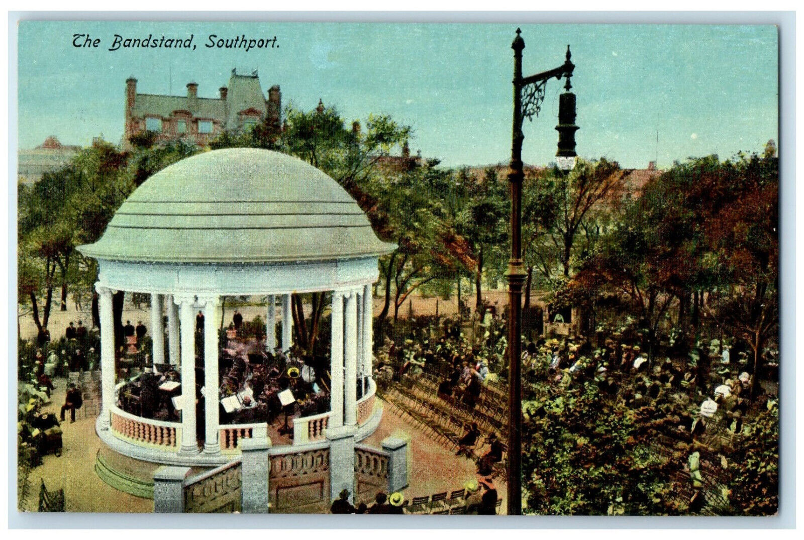 c1910 The Bandstand Southport Merseyside England Antique Unposted Postcard