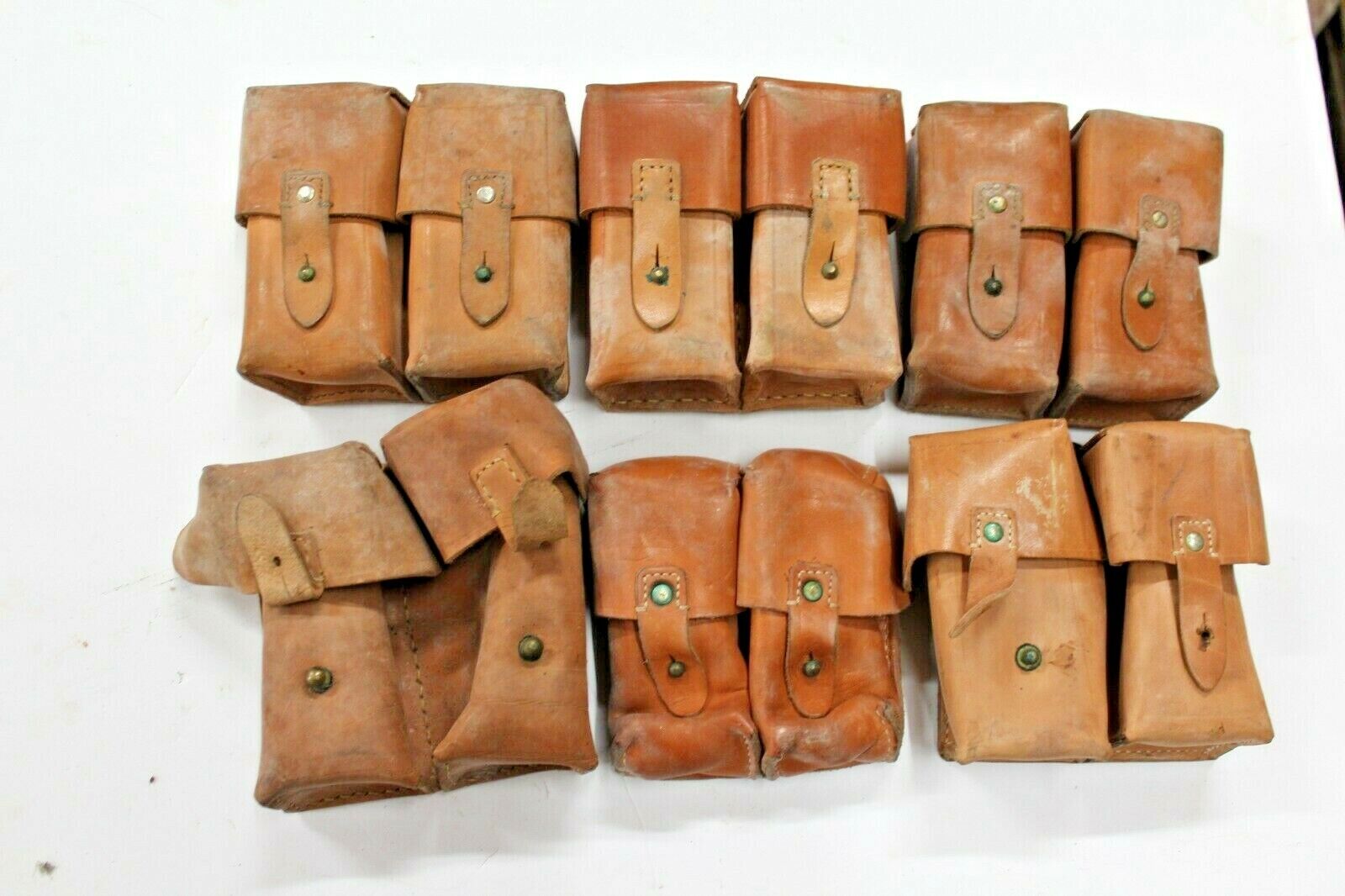 1 Yugoslavian SKS Leather Dual Cell Ammo Pouch Good #PAL13