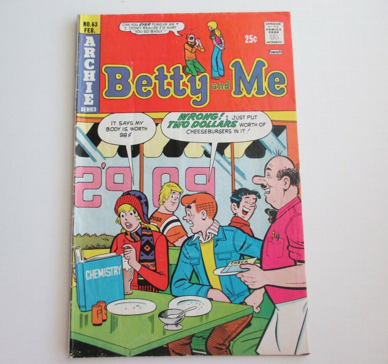 Archie Comics -1975 BETTY AND ME  FEB # 63   very good condition 