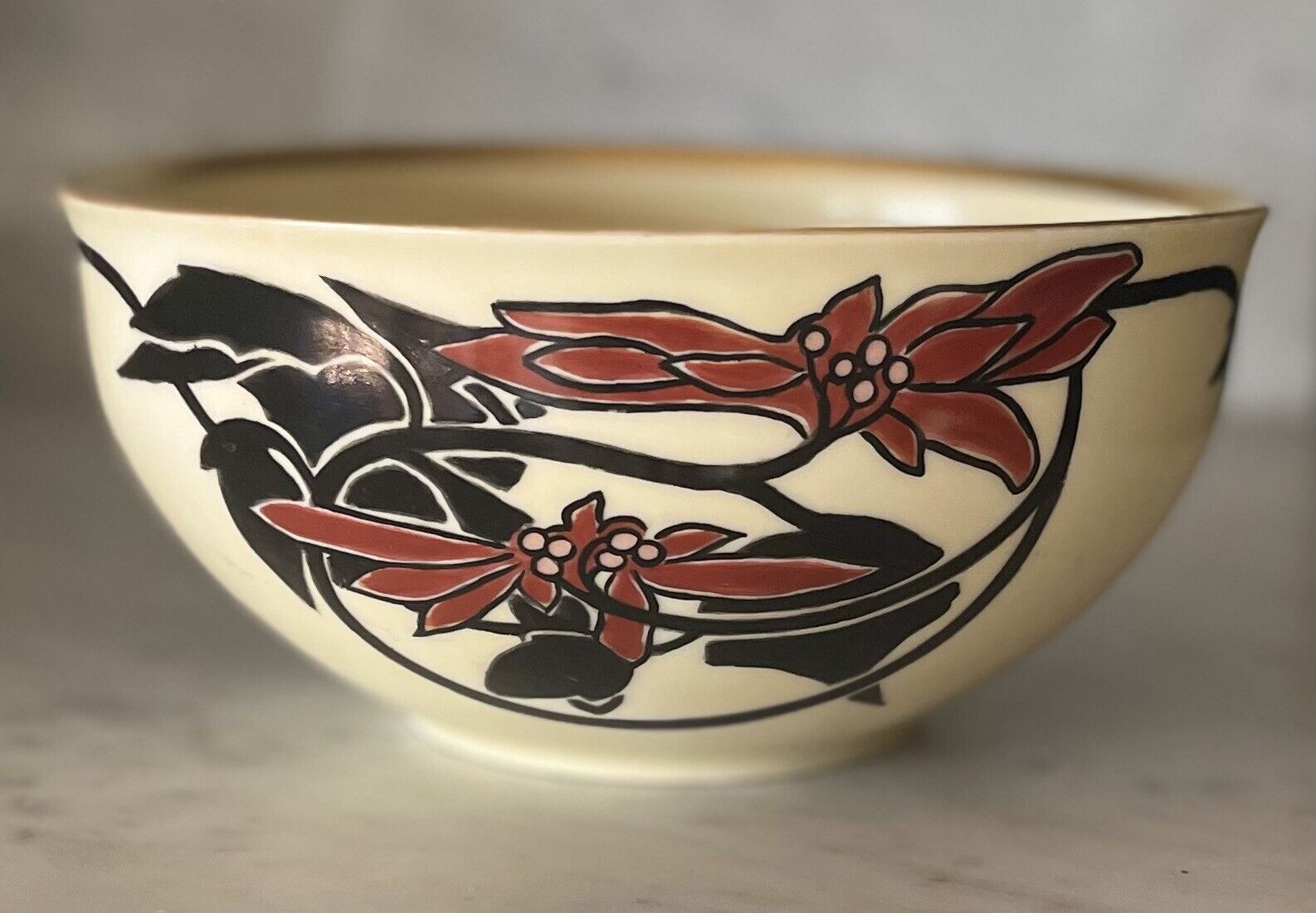 Antique Hutschenreuther Favorite Bavaria Signed Art Deco Design Bowl