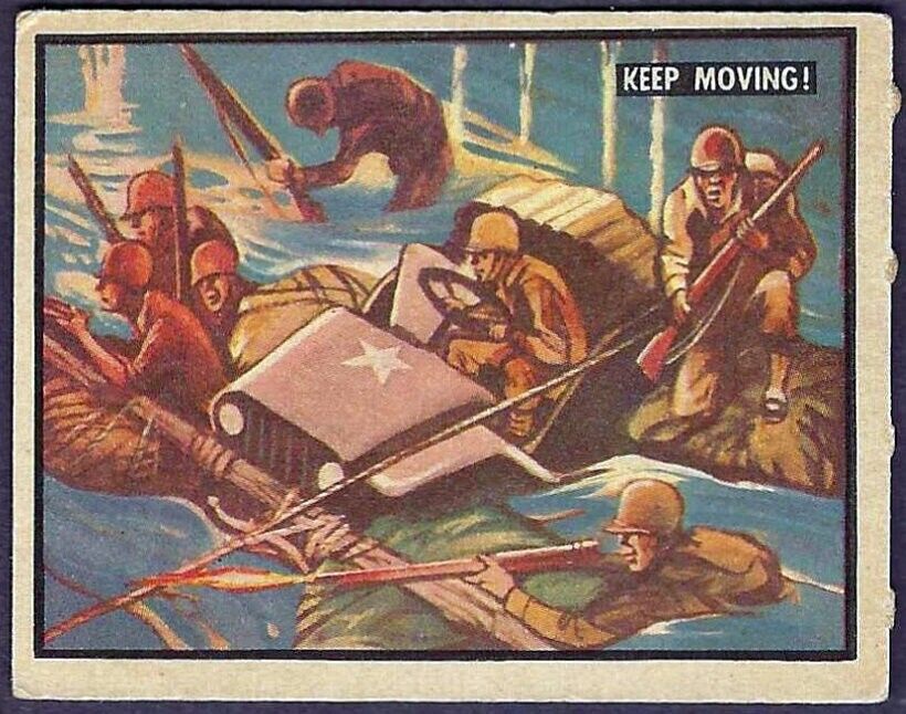1950 Topps, Freedom\'s War, #17 Keep Moving - Partial Set Break - VG