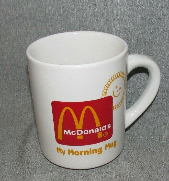 McDonalds My Morning Coffee Mug Cup Hot Cocoa Chocolate Drink Cafe Yellow Sun