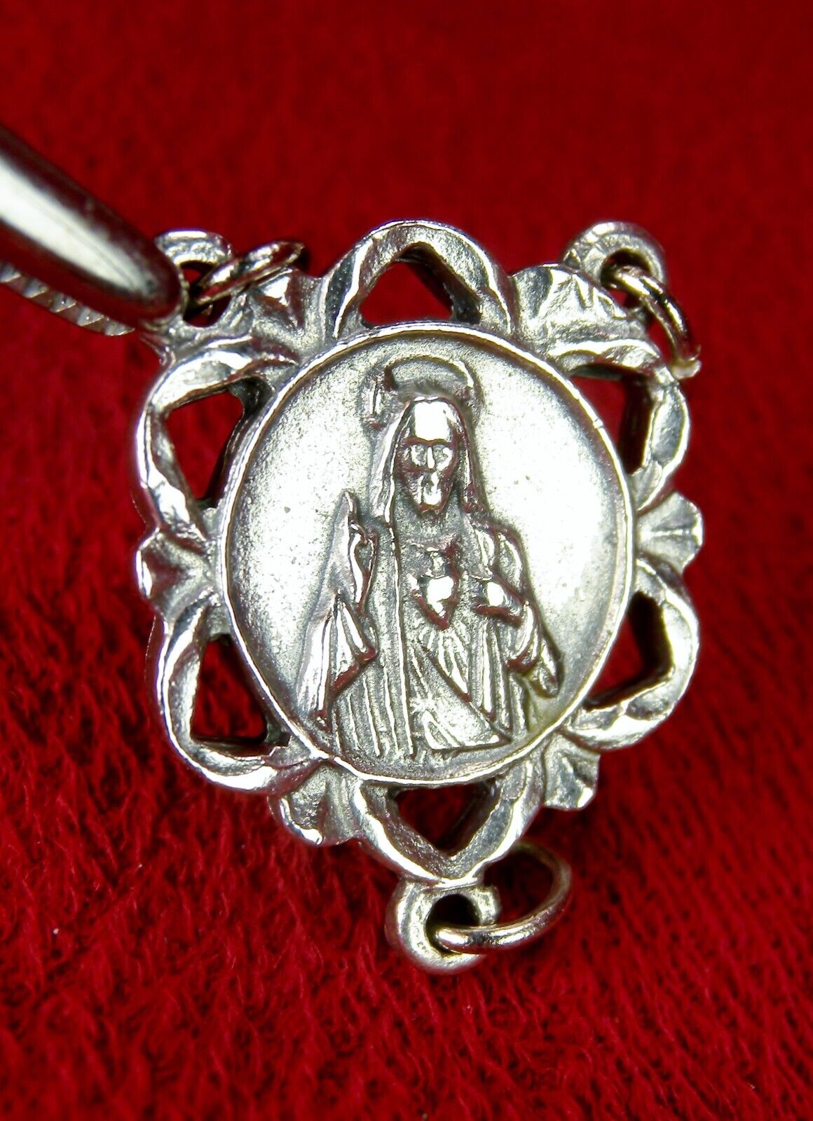 Carmelite Nuns MALCO Sterling Silver Centerpiece Scapular Medal from Her Rosary