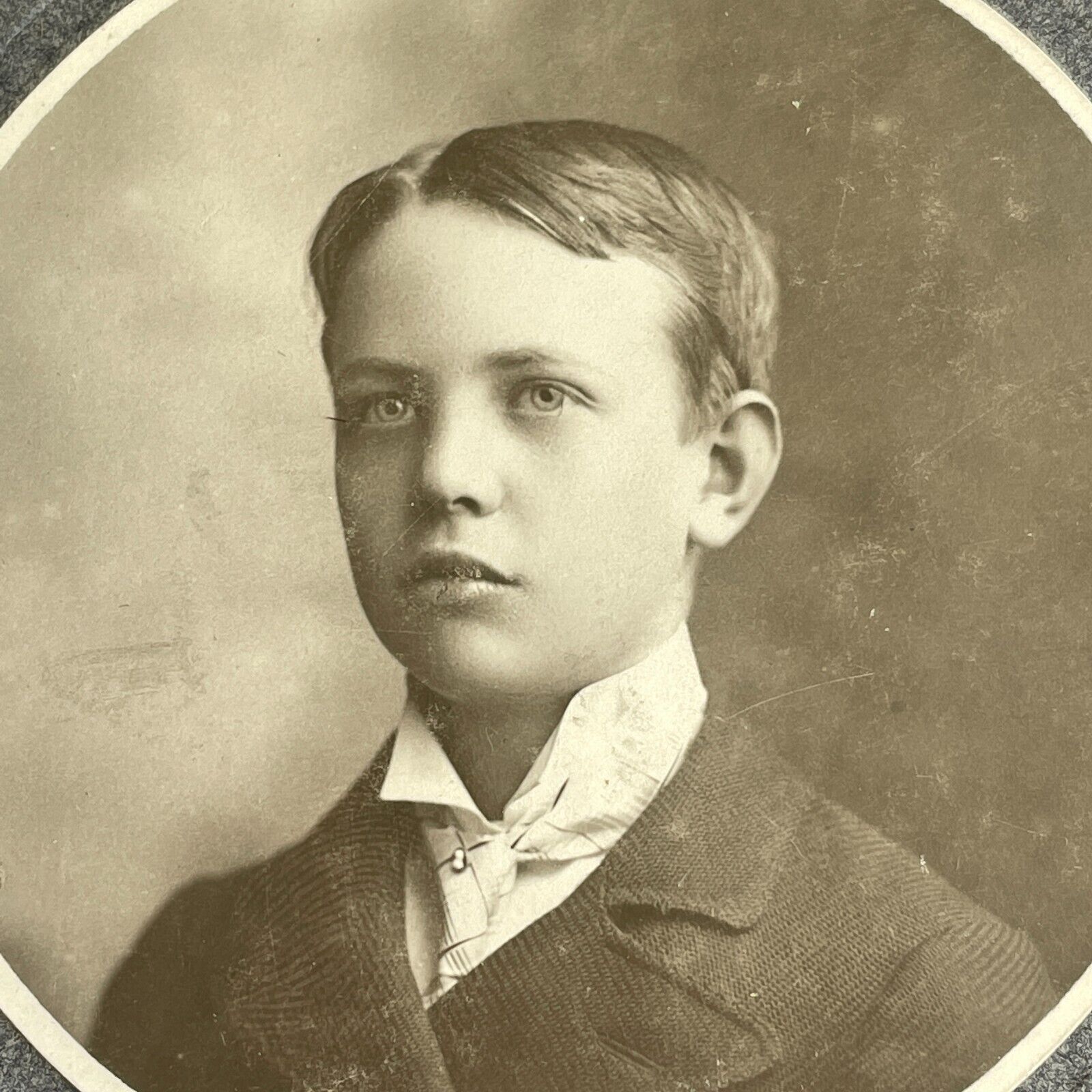 CC7 Cabinet Card Young Man 1900 Studio Photo Portrait 