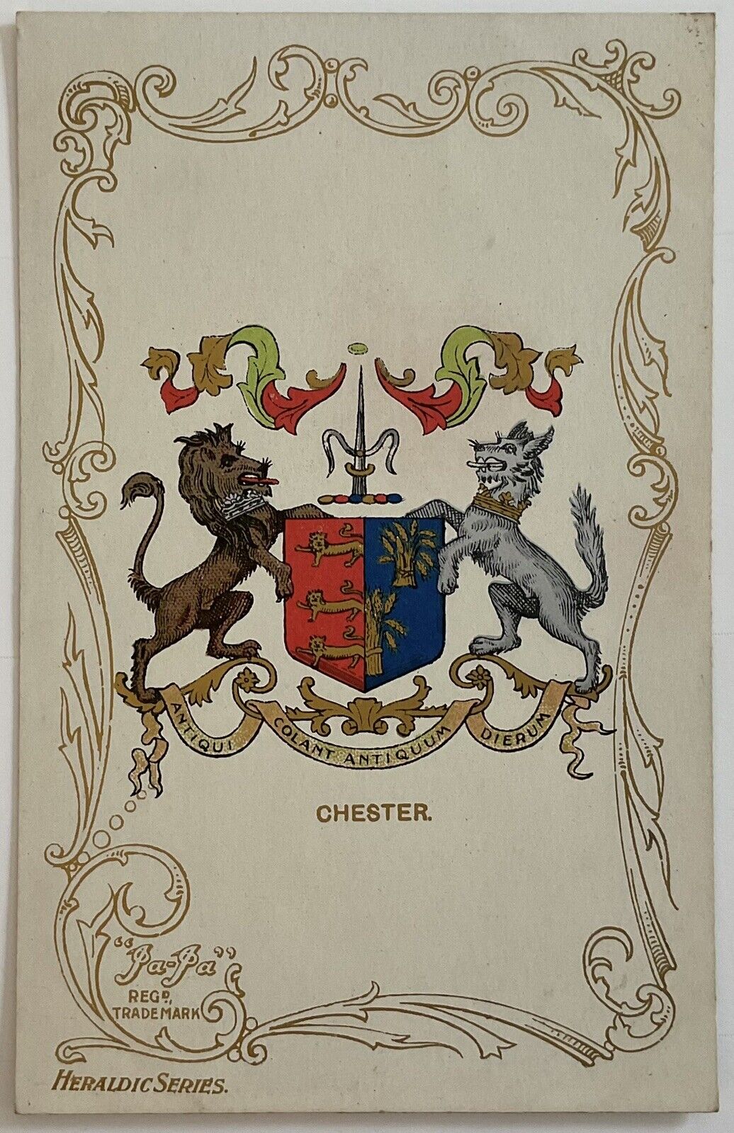Chester, England, Coat Of Arms, Postcard