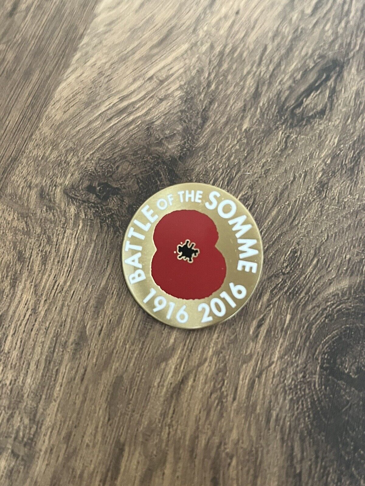 Battle of the Somme 1916 - 2016 metal & enamel pin badge