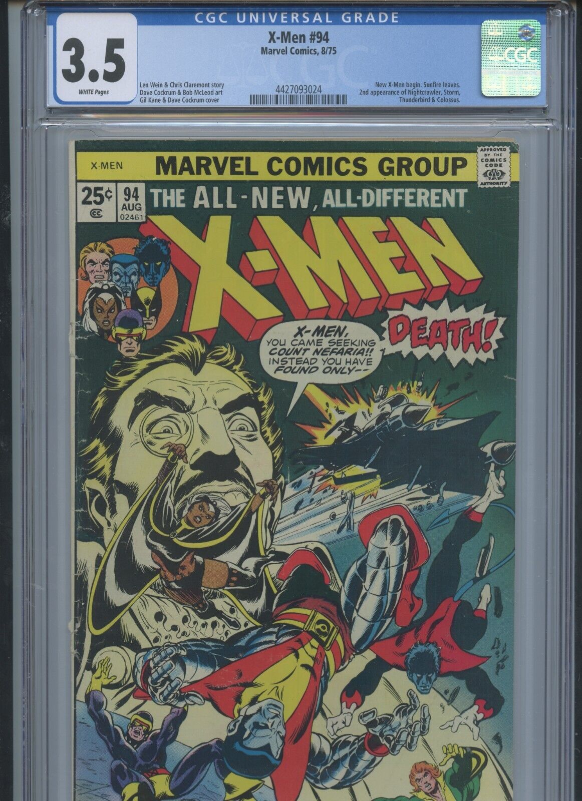 X-Men #94 1975 CGC 3.5