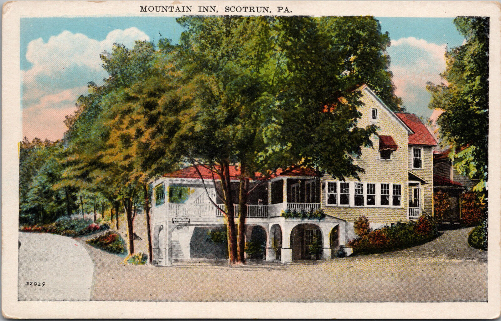 Scotrun Pa Pennsylvania - Mountain Inn - Monroe County - Postcard - 1920's