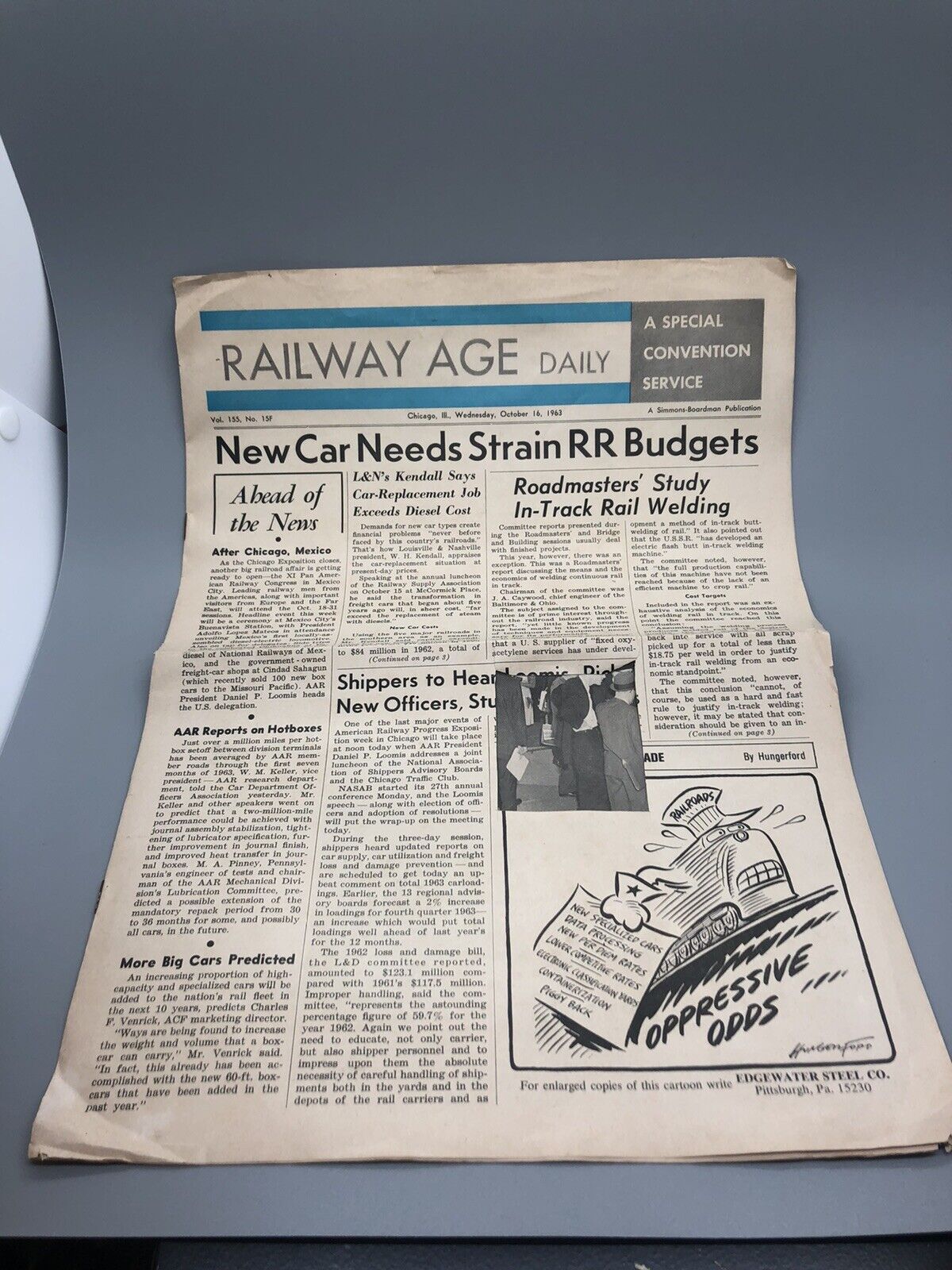 Railway Age Newspaper 1963 Historic Cool