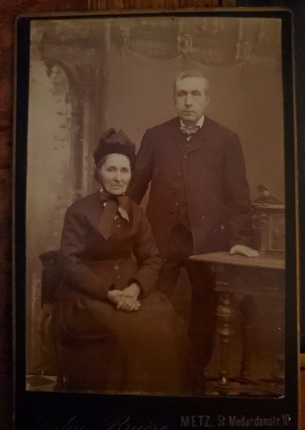 Vintage Photograph Victorian Couple - Cardboard