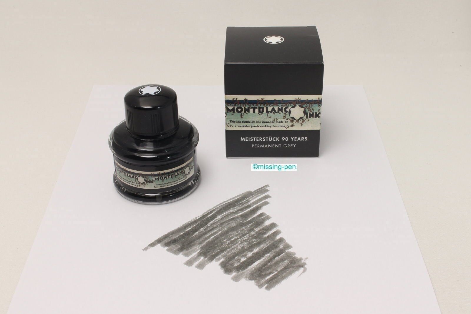 MONTBLANC ink 30 ml Special Edition 90 Years Meisterstück from 2014 ( Grey ).