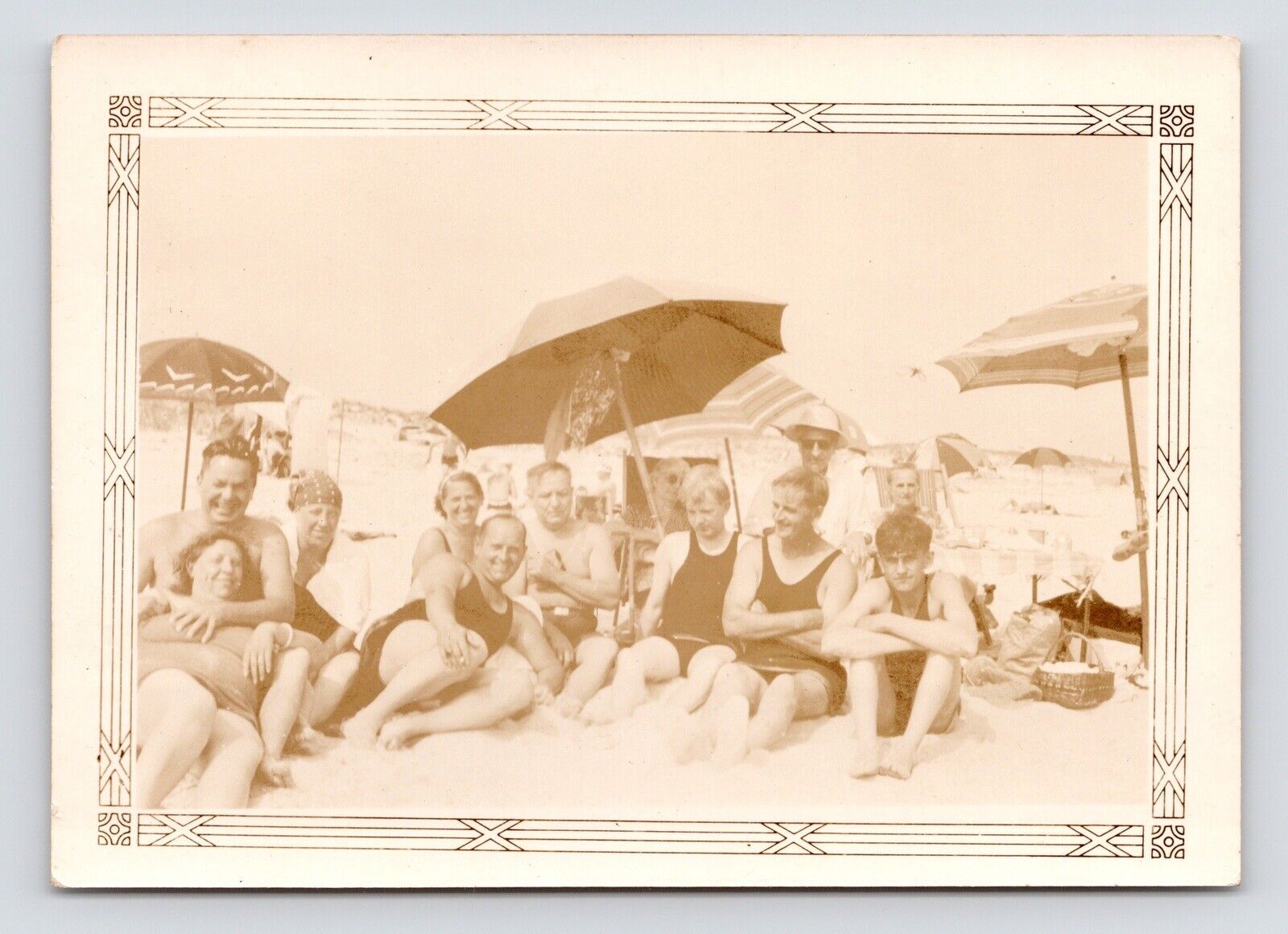 c1940s-50s Long Beach Bathers~Long Island~New York Vintage MCM Photo