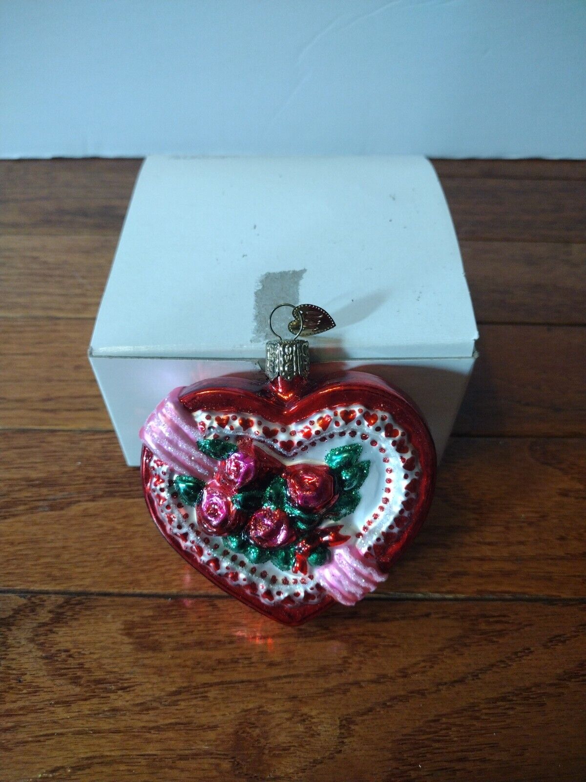 Old World Christmas Valentine\'s Day Heart Ornament 2 3/4”