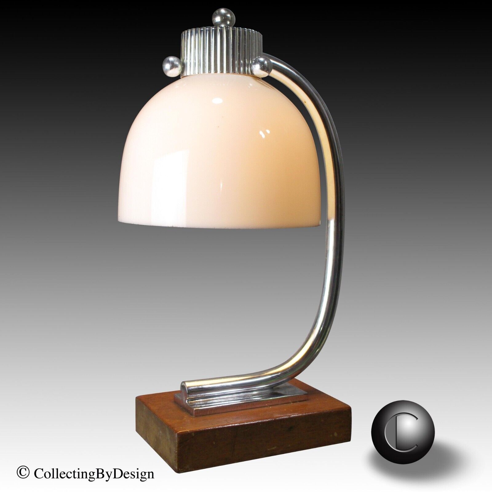 Gilbert Rohde Attrib Modernist Art Deco Chrome Lamp c.1935  - RESTORED