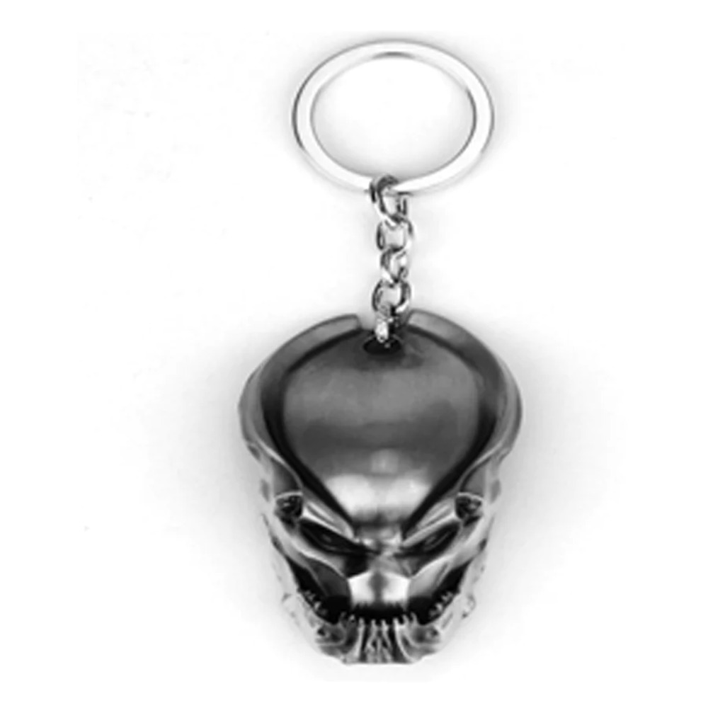 Large Alien Inspired Predator Head Mask Keychain Key Rings Metal AVP Halloween G