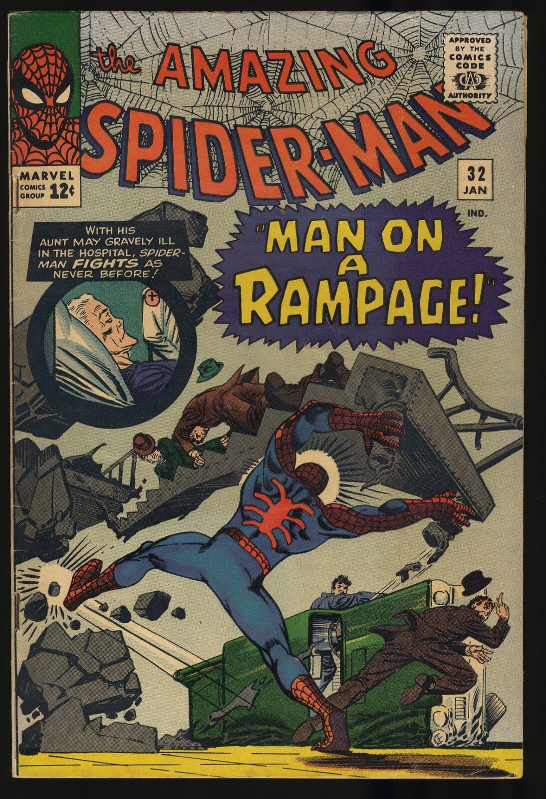 Amazing Spider-Man #32 FN+ 6.5 Stan Lee Steve Ditko Art Marvel 1966