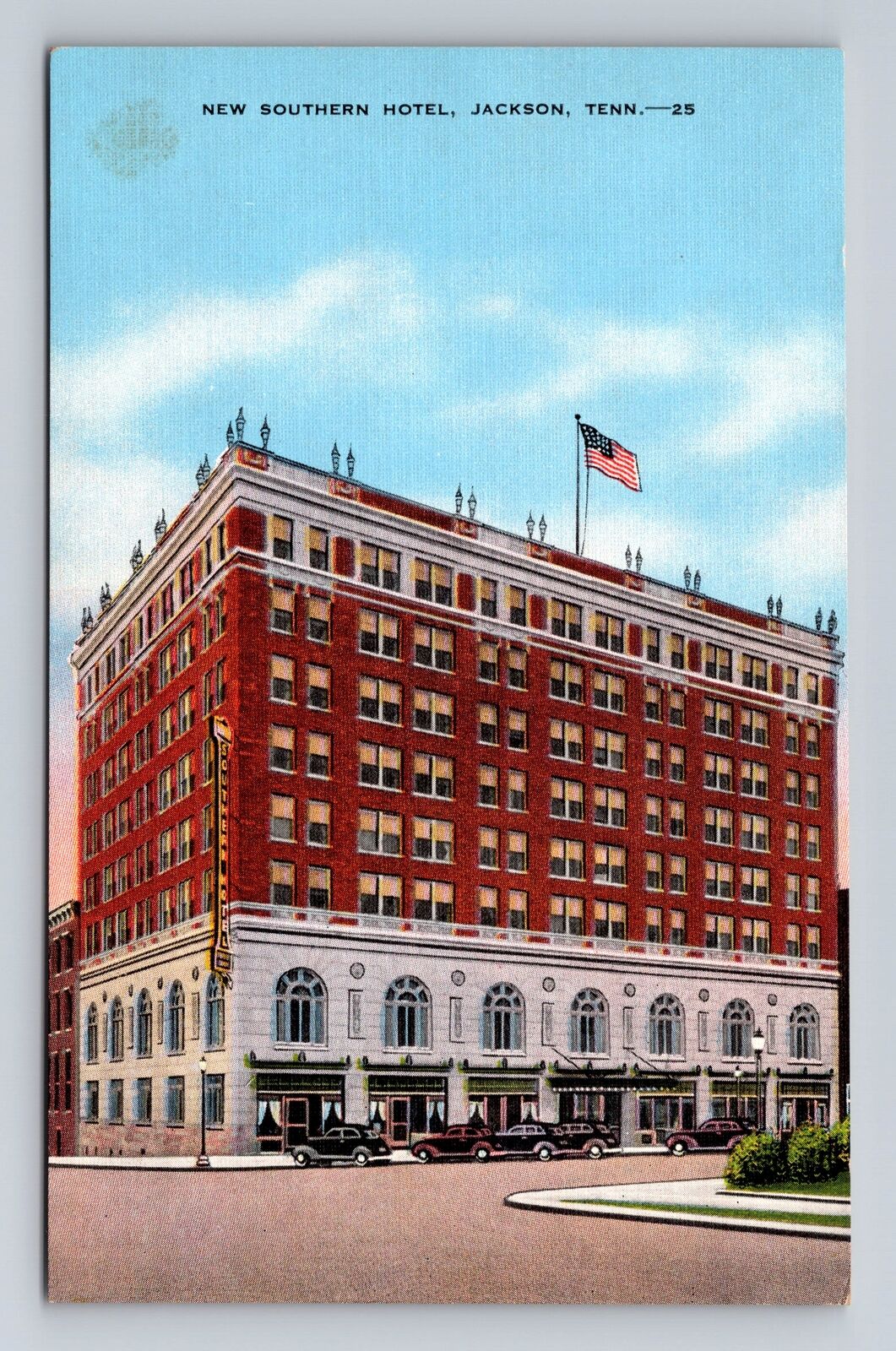 Jackson TN-Tennessee, New Southern Hotel, Advertising Antique, Vintage Postcard