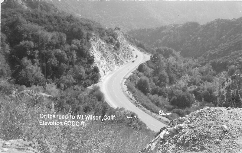 California Mt. Wilson Highway Plunkett W-17 RPPC Photo Postcard 22-9068