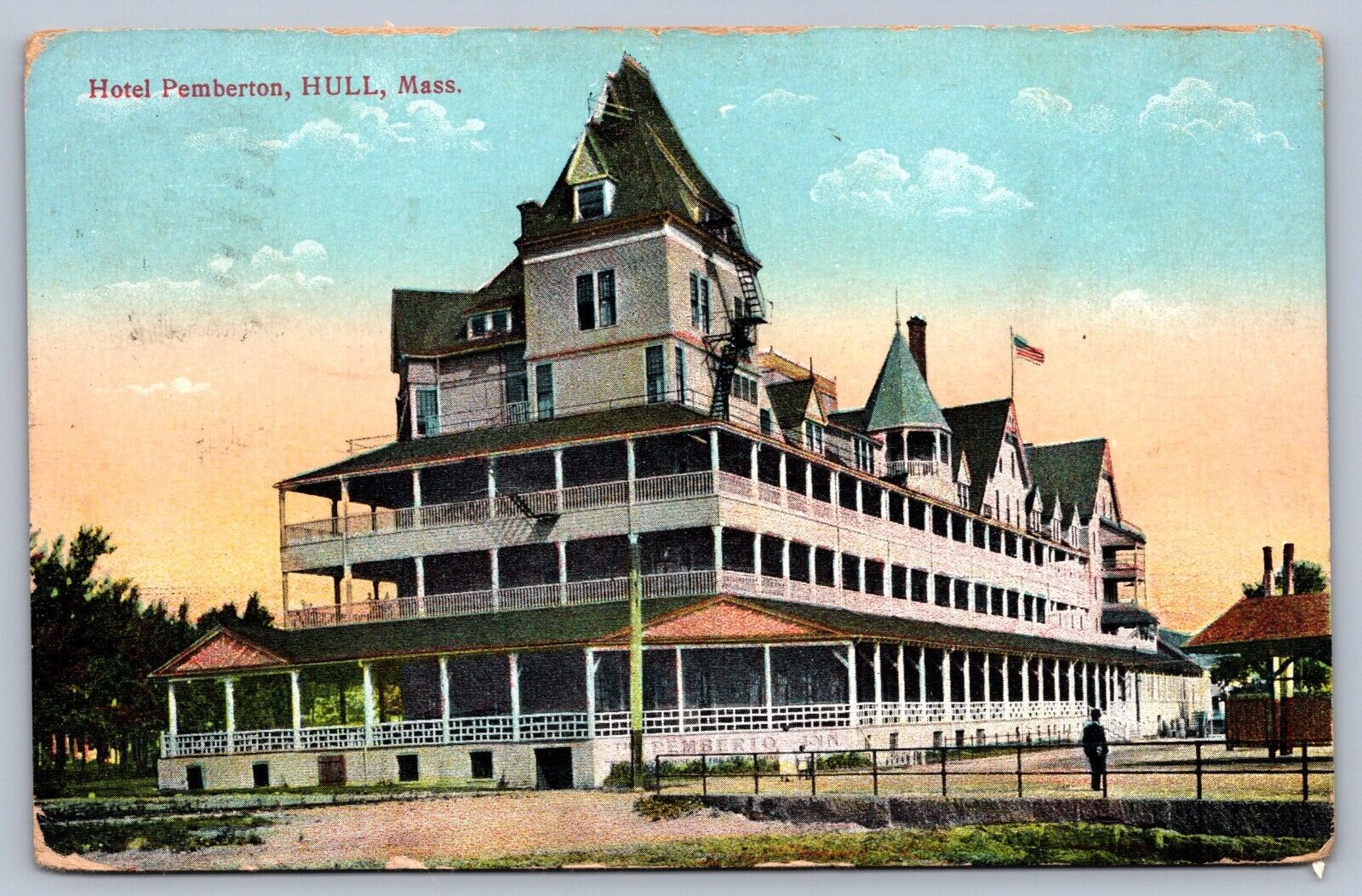Postcard Hull MA Hotel Pemberton