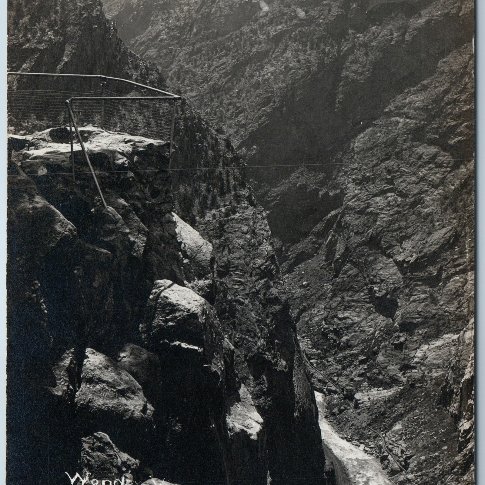 c1910s Canon City CO Royal Gorge RPPC Wonder View Gelnn Gebhardt Real Photo A200