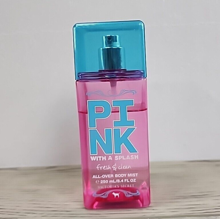 Victoria’s Secret PINK With a Splash Fresh & Clean All Over Body Mist 8.4 oz 75%