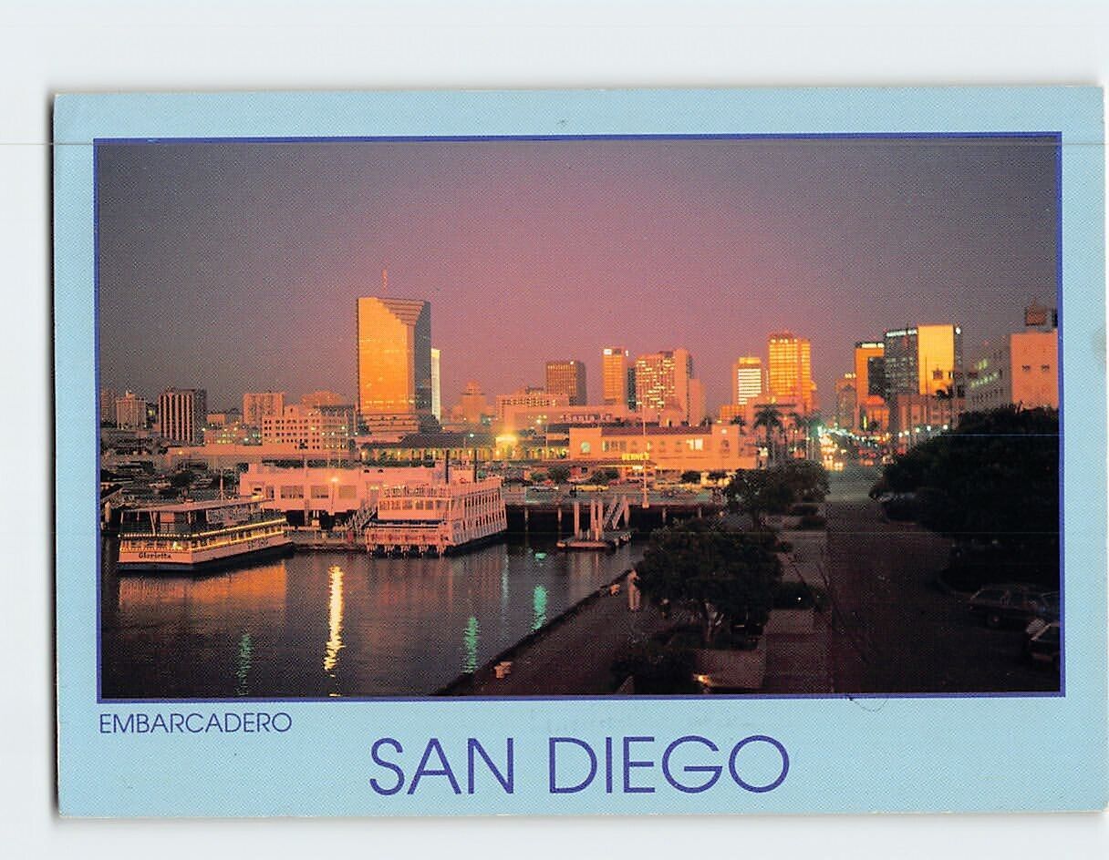 Postcard Embarcadero San Diego California USA