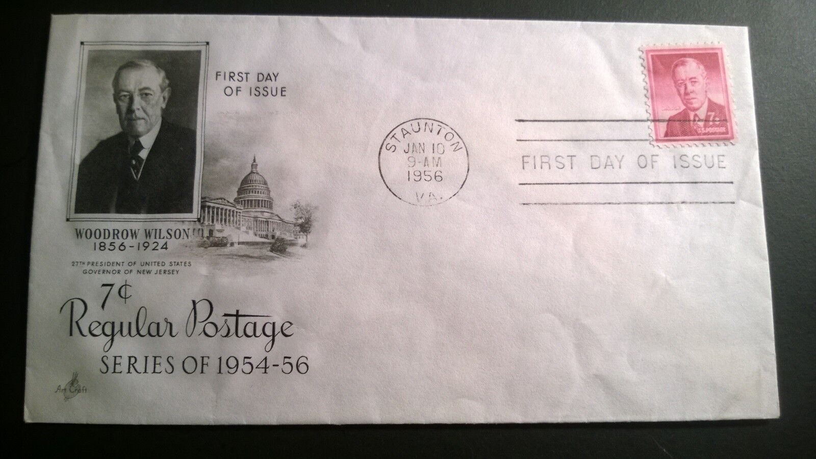1956 FIRST DAY ISSUE ENVELOPE WITH STAMPS \