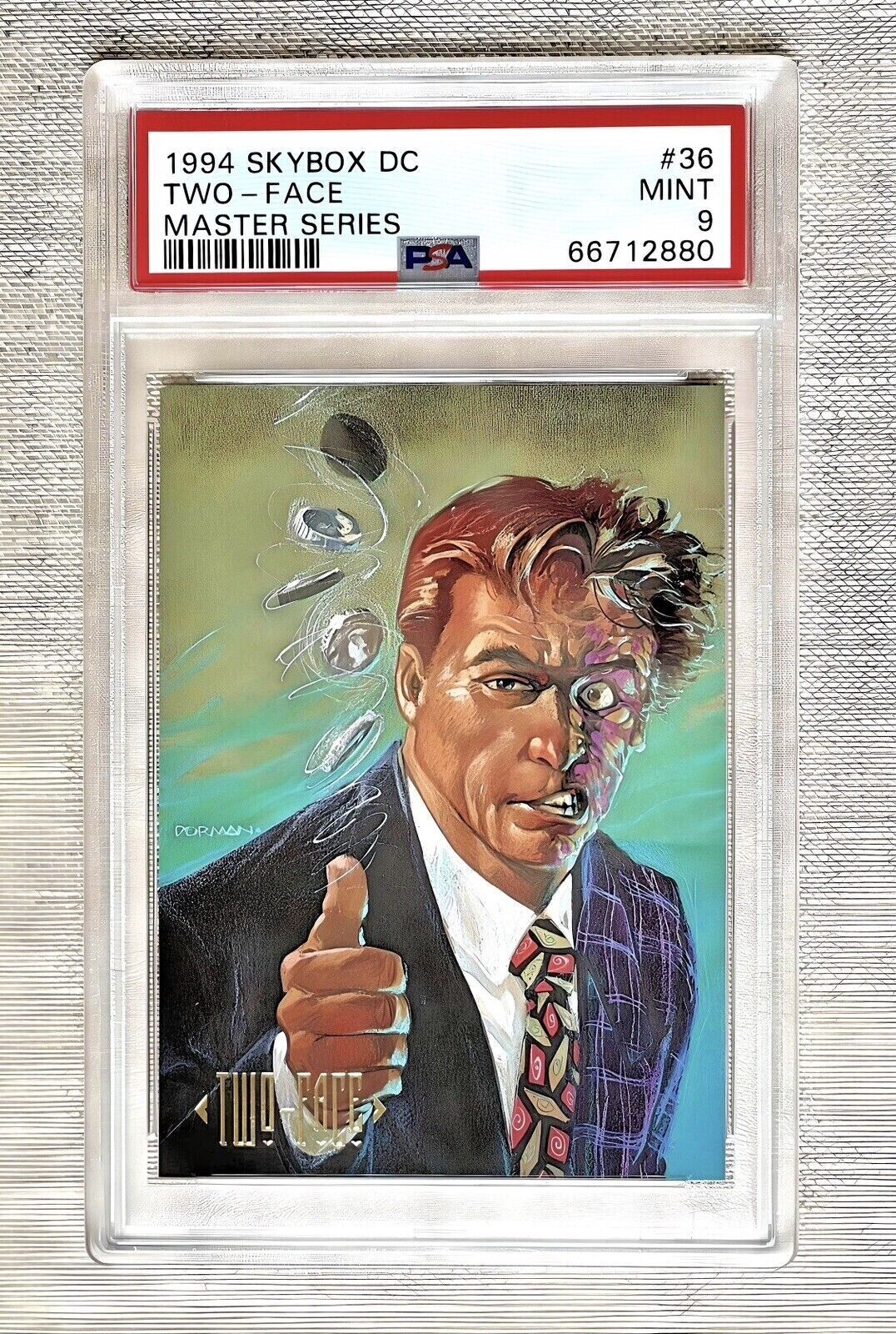 1994 SKYBOX DC MASTER SERIES TWO FACE #36 COMIC ARTS PSA 9