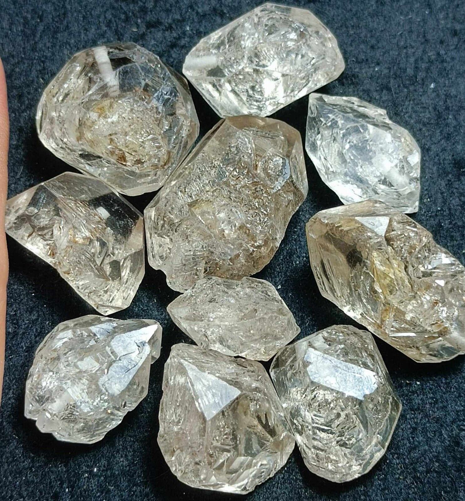 10 PCs Window Diamond Quartz Crystals Having Nice Formation# Baluchistan