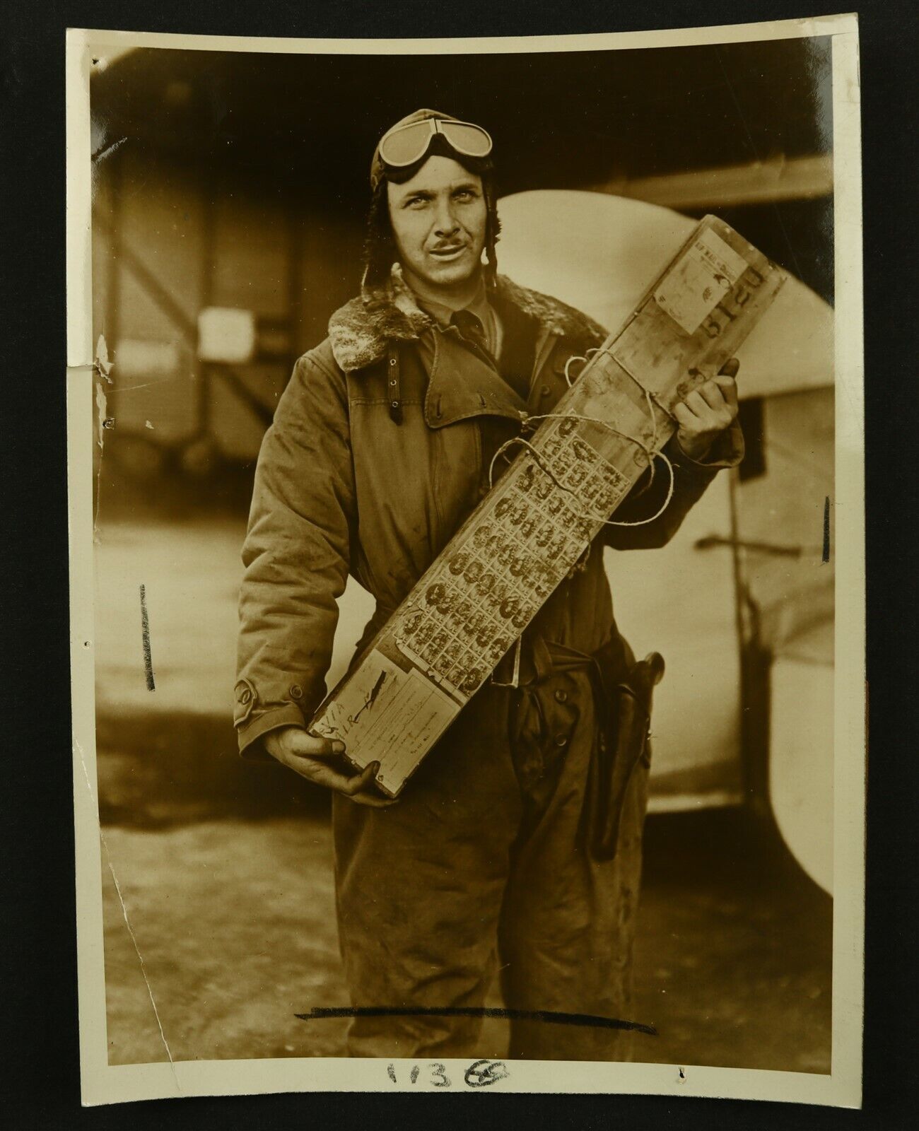 Air Mail Pilot C.K. Vance 1924 Original Aviation Press Photo