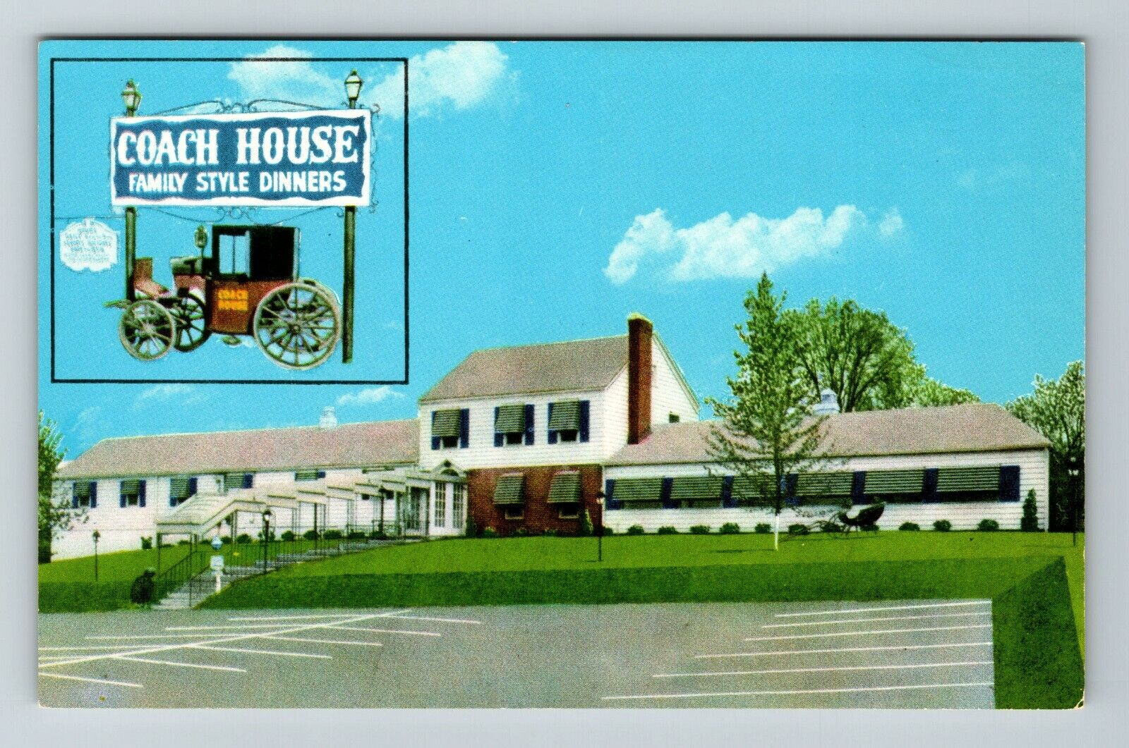 Strongsville OH-Ohio, Coach House, Outside Scenic View, Vintage Postcard